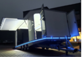 Přídavné LED osvětlení na výklopných dveřích